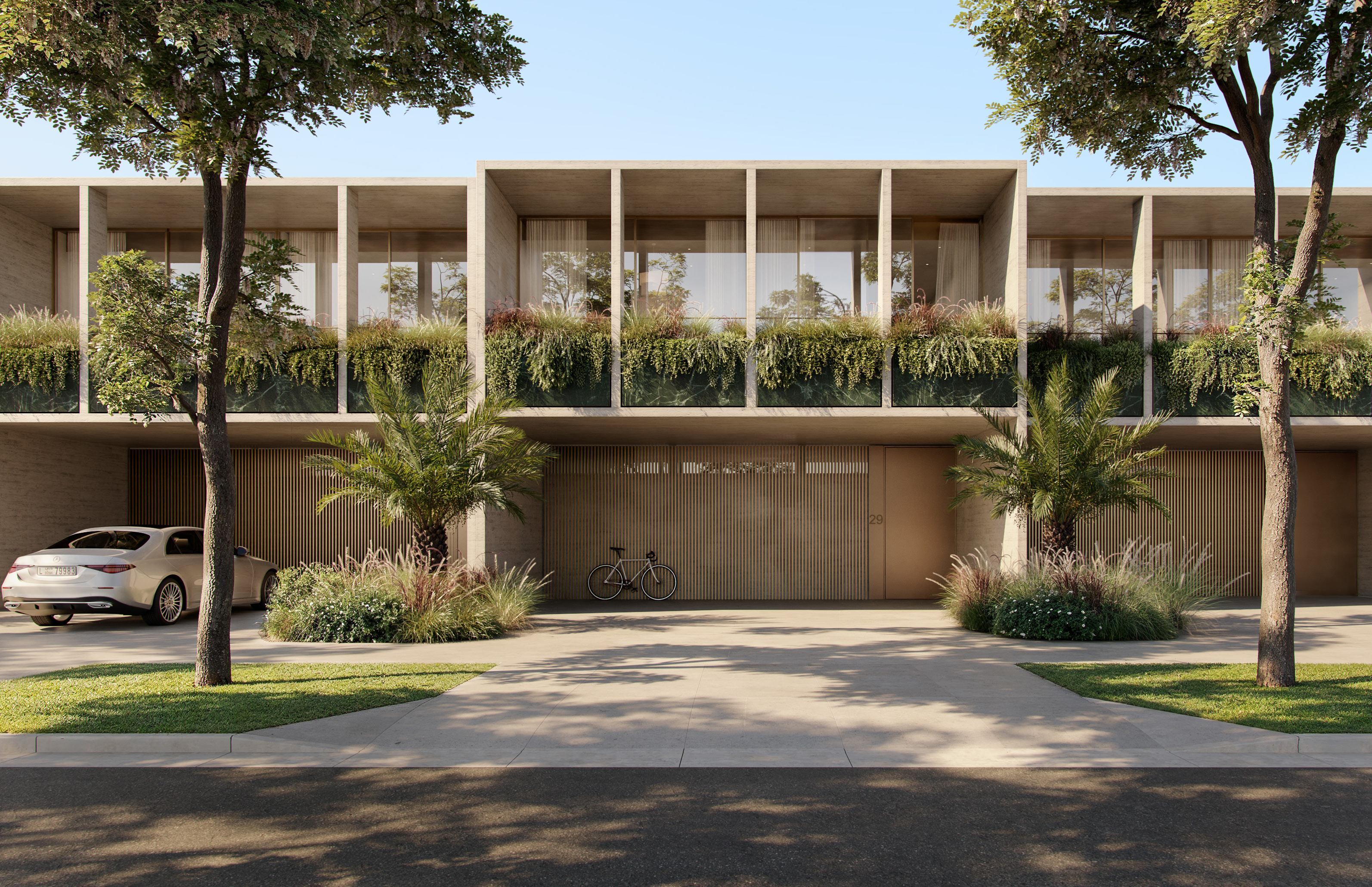 Modern living space interior design